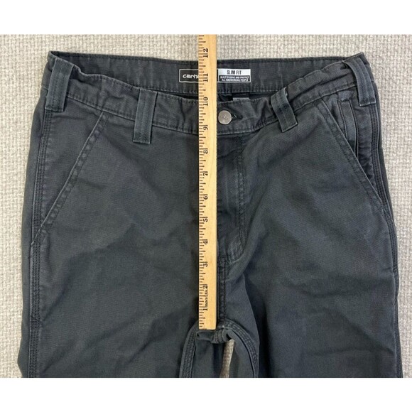 Carhartt Rugged Flex Slim Fit Pants Canvas Tapered Men's 30x31 Gray 102821 - Picture 10 of 11
